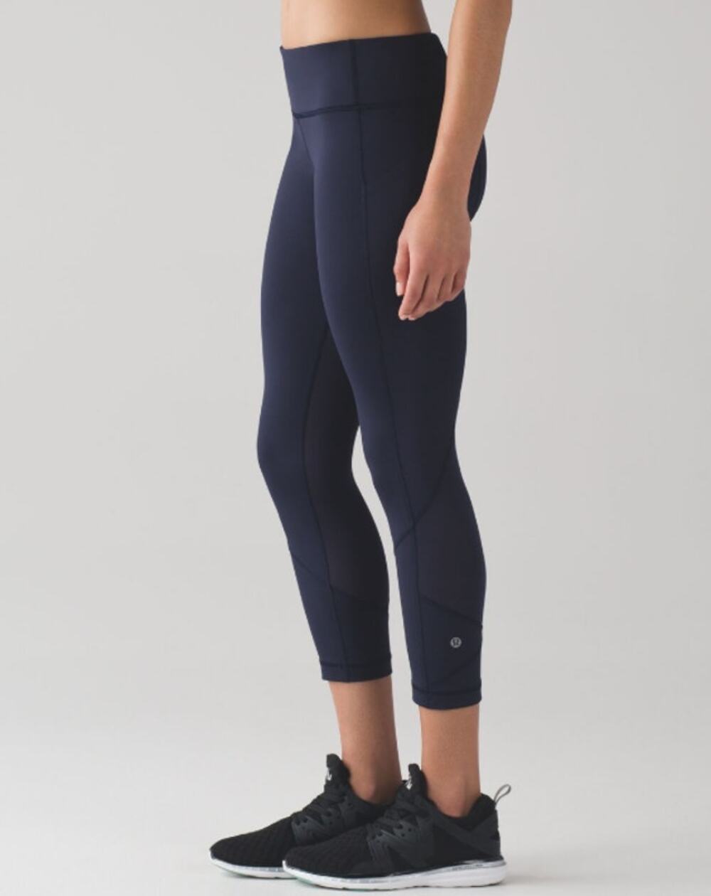 Lululemon Women's Pace Rival Crop 22" Luxtreme Side Pockets Leggings Navy Blue 4